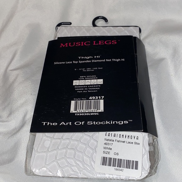 Thigh High Lace Top Fishnets - Picture 2 of 2